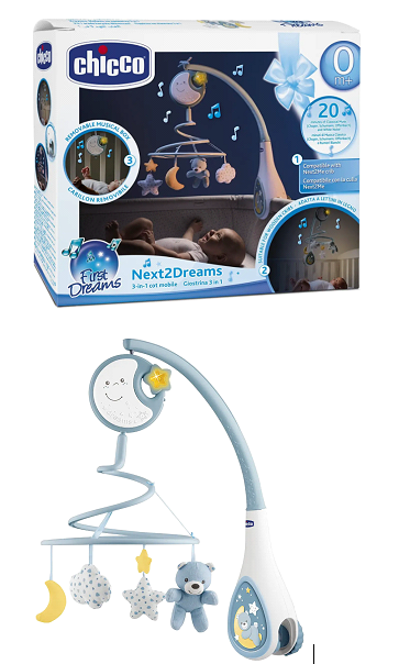CHICCO - GIOSTRINA CULLA NEXT2DREAM AZZURRO 3 IN 1